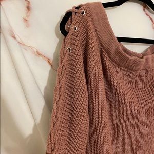 Polly & Esther knit Lace sleeve sweater